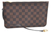 Authentic Louis Vuitton Damier Neverfull Pouch Purse Clutch Bag LV K4397