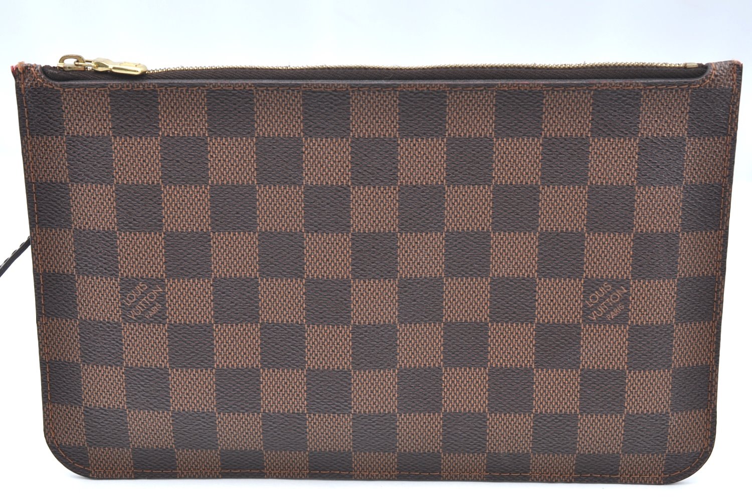 Authentic Louis Vuitton Damier Neverfull Pouch Purse Clutch Bag LV K4397