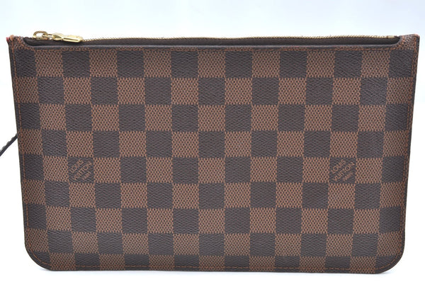 Authentic Louis Vuitton Damier Neverfull Pouch Purse Clutch Bag LV K4397