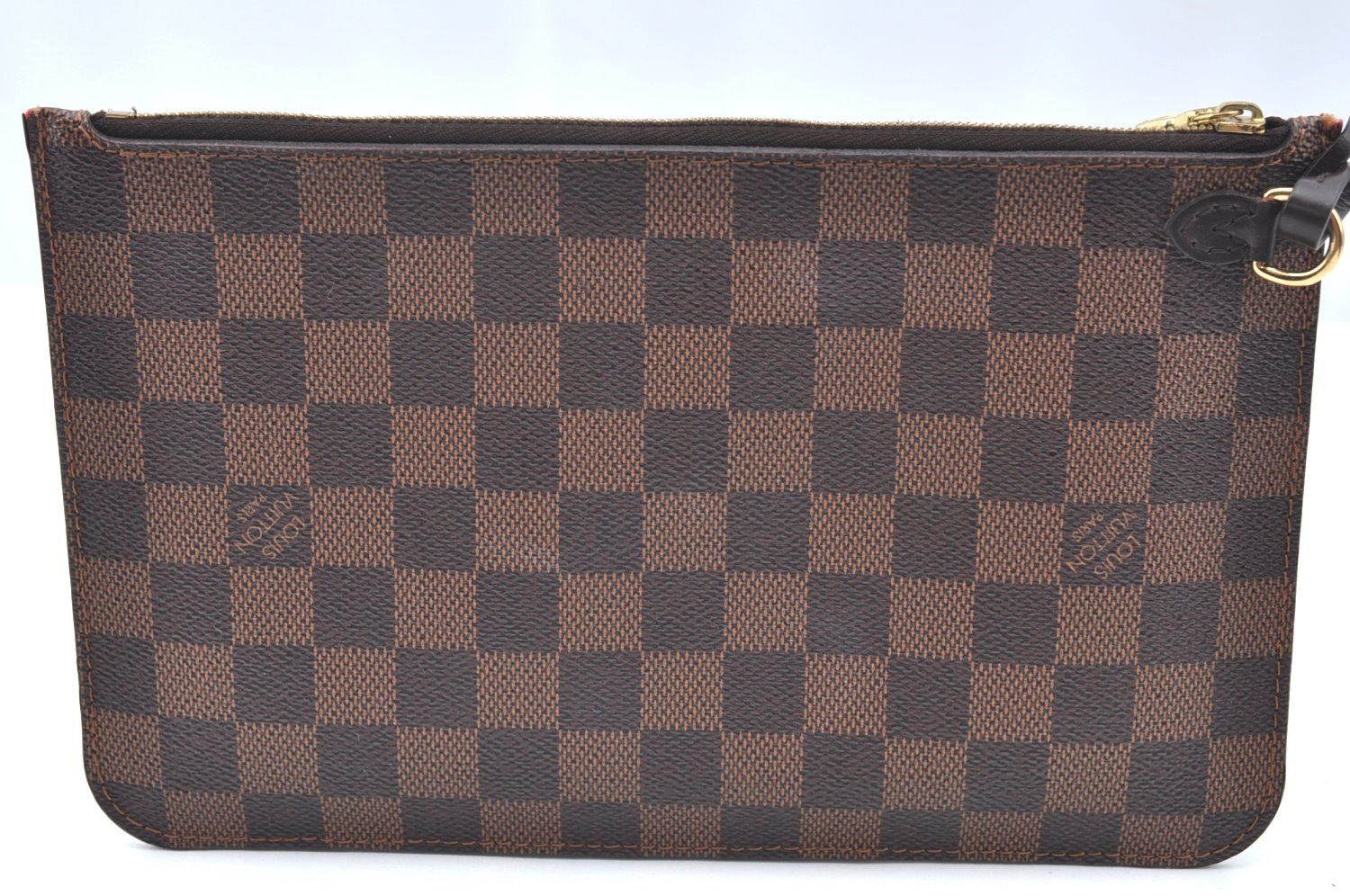 Authentic Louis Vuitton Damier Neverfull Pouch Purse Clutch Bag LV K4397