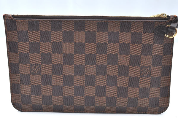 Authentic Louis Vuitton Damier Neverfull Pouch Purse Clutch Bag LV K4397