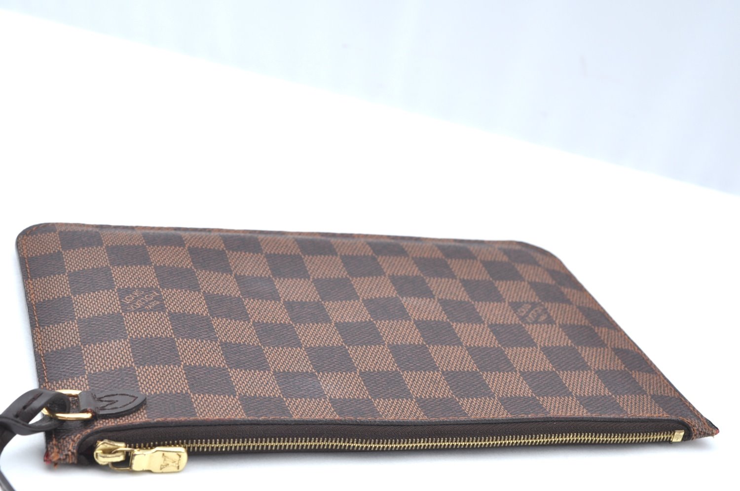 Authentic Louis Vuitton Damier Neverfull Pouch Purse Clutch Bag LV K4397