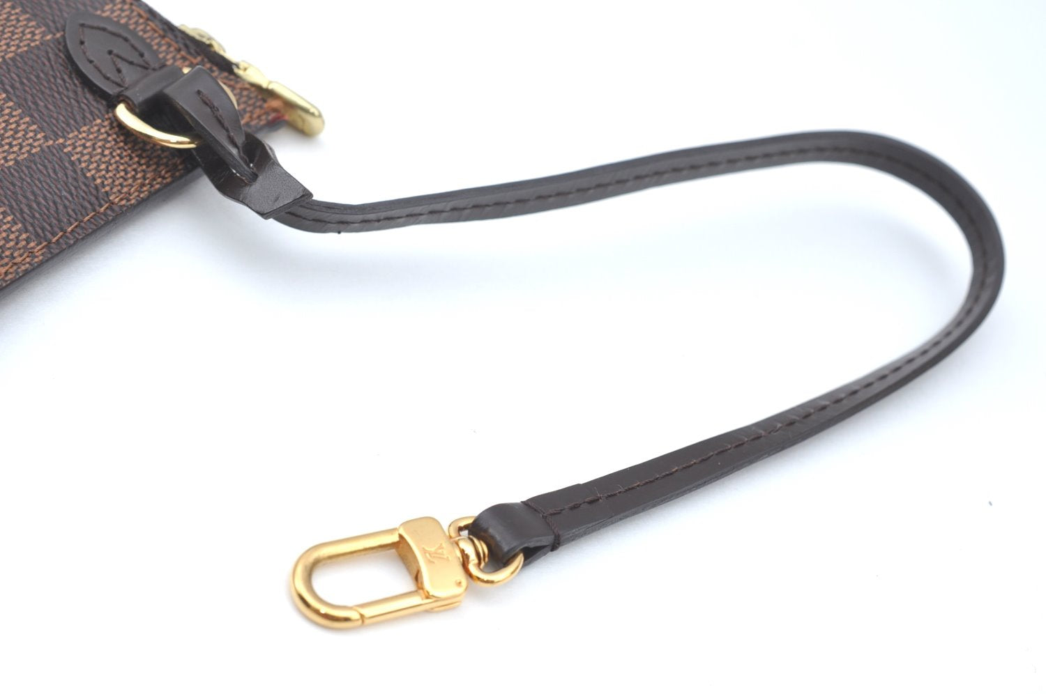 Authentic Louis Vuitton Damier Neverfull Pouch Purse Clutch Bag LV K4397