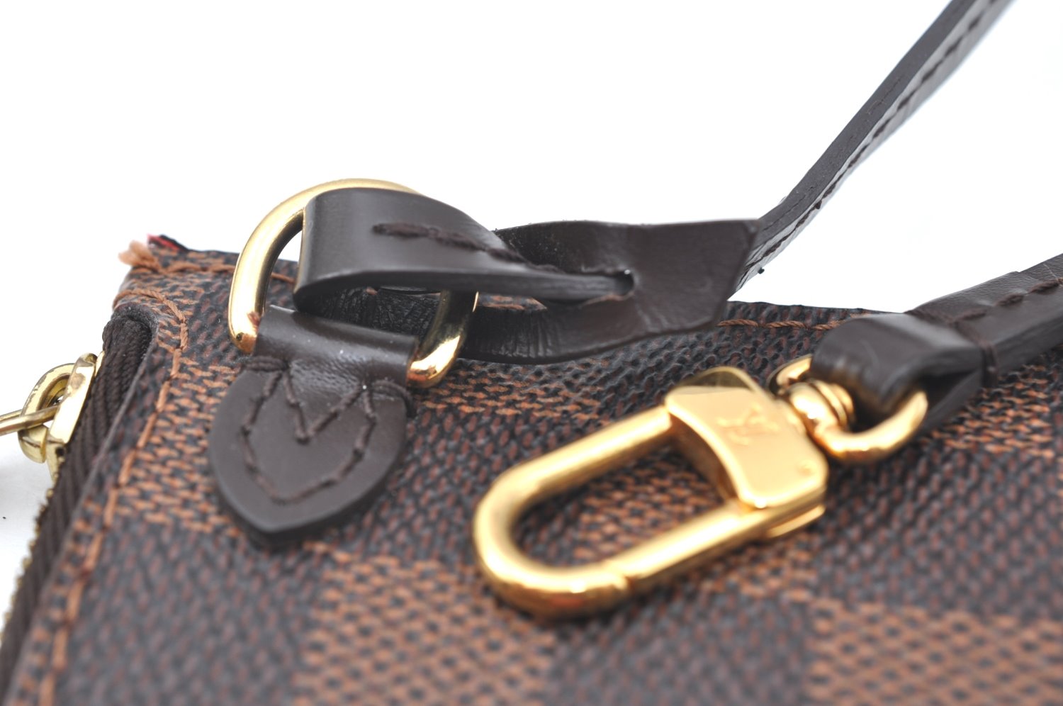 Authentic Louis Vuitton Damier Neverfull Pouch Purse Clutch Bag LV K4397