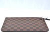 Authentic Louis Vuitton Damier Neverfull Pouch Purse Clutch Bag LV K4398