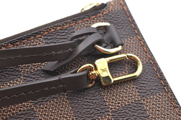 Authentic Louis Vuitton Damier Neverfull Pouch Purse Clutch Bag LV K4398
