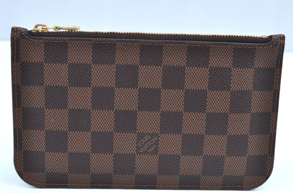 Authentic Louis Vuitton Damier Neverfull Pouch Purse Clutch Bag LV K4399