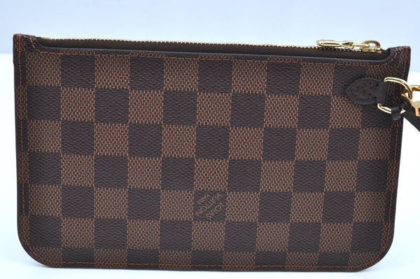 Authentic Louis Vuitton Damier Neverfull Pouch Purse Clutch Bag LV K4399