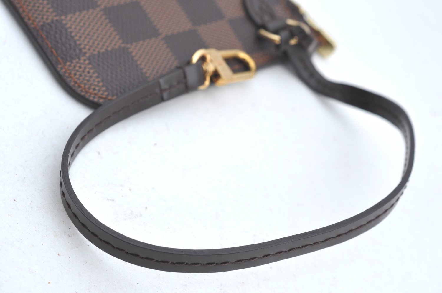 Authentic Louis Vuitton Damier Neverfull Pouch Purse Clutch Bag LV K4399