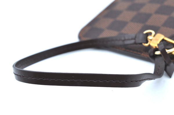 Authentic Louis Vuitton Damier Neverfull Pouch Purse Clutch Bag LV K4399