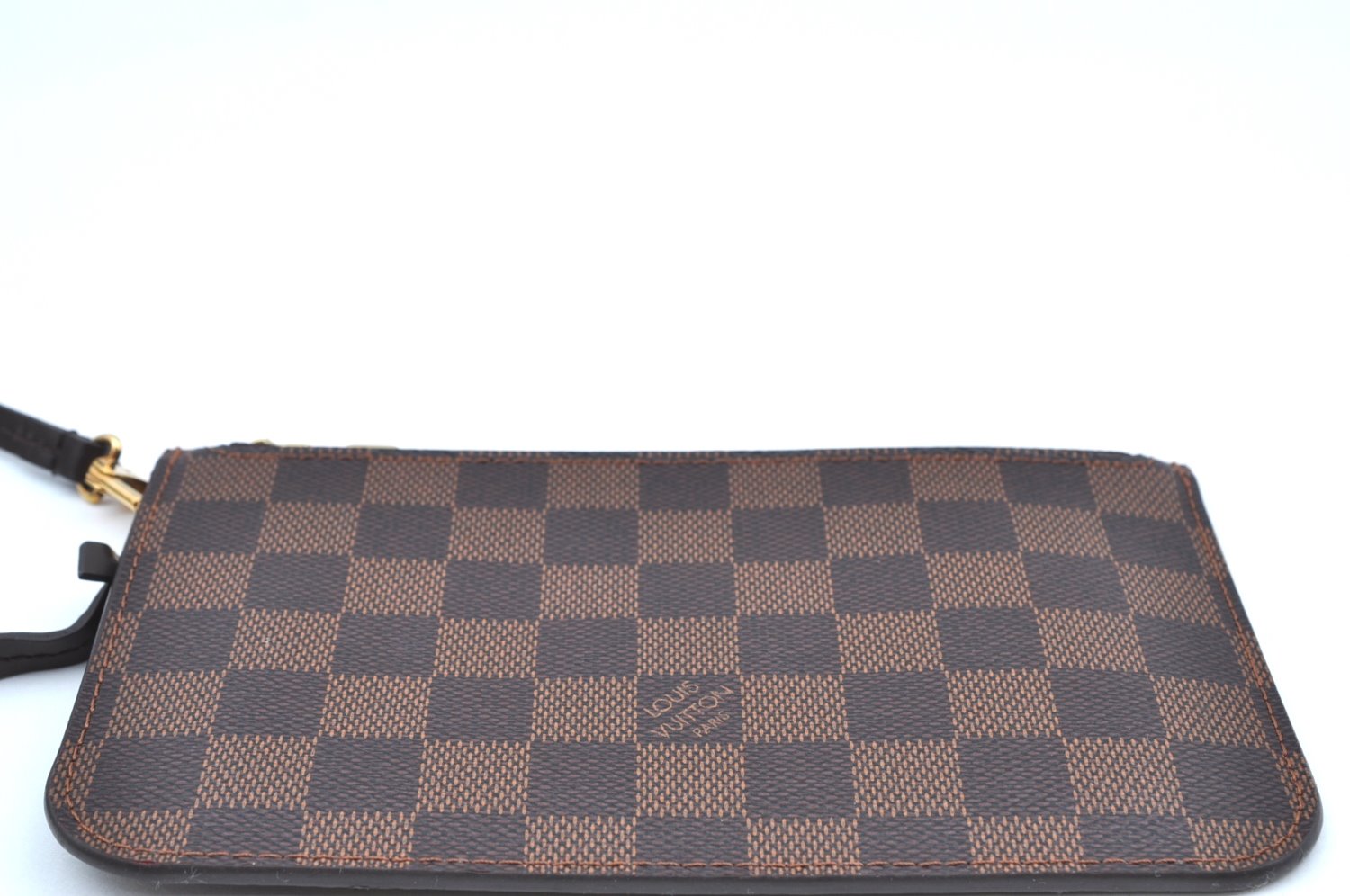 Authentic Louis Vuitton Damier Neverfull Pouch Purse Clutch Bag LV K4399