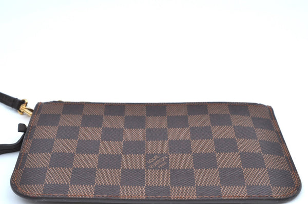 Authentic Louis Vuitton Damier Neverfull Pouch Purse Clutch Bag LV K4399