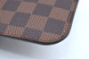 Authentic Louis Vuitton Damier Neverfull Pouch Purse Clutch Bag LV K4399