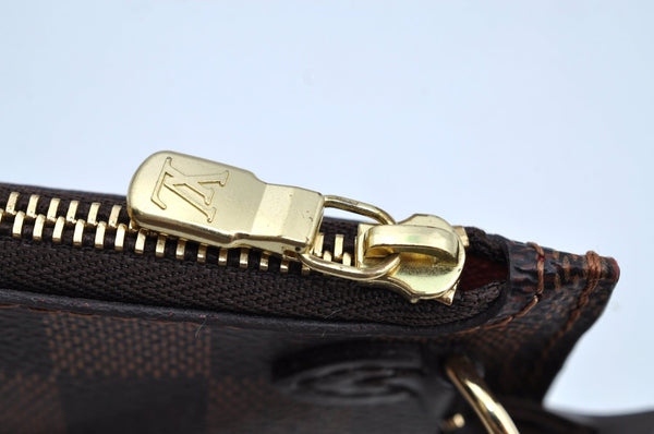 Authentic Louis Vuitton Damier Neverfull Pouch Purse Clutch Bag LV K4399