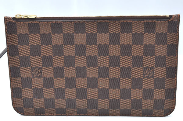 Authentic Louis Vuitton Damier Neverfull Pouch Purse Clutch Bag LV K4401
