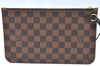 Authentic Louis Vuitton Damier Neverfull Pouch Purse Clutch Bag LV K4401