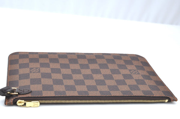 Authentic Louis Vuitton Damier Neverfull Pouch Purse Clutch Bag LV K4401