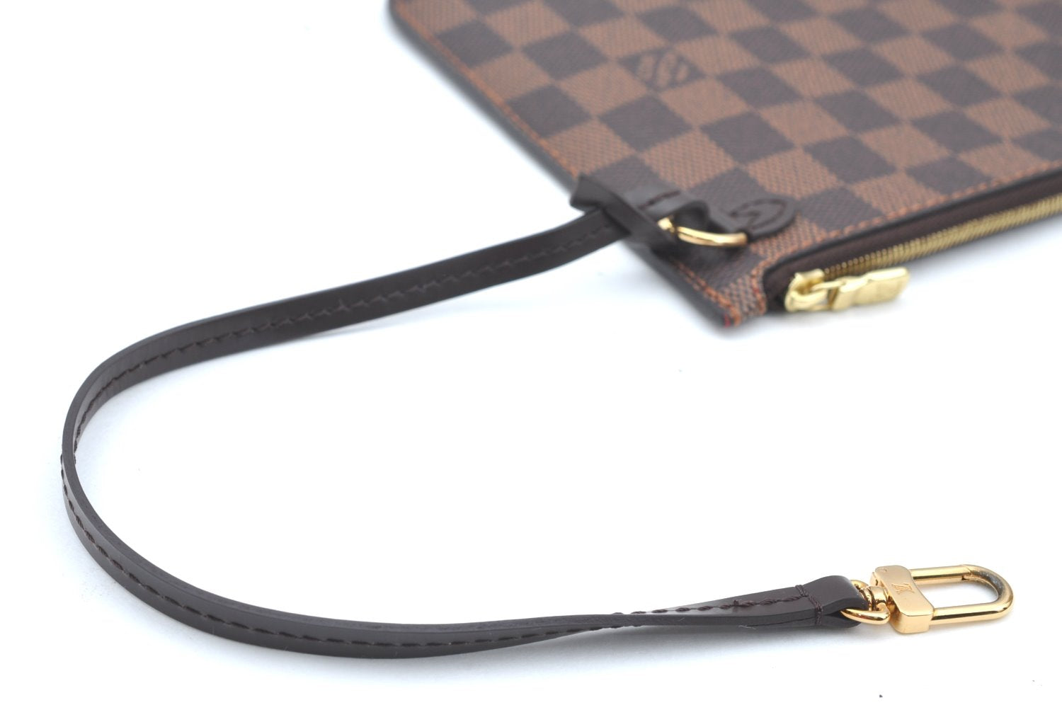 Authentic Louis Vuitton Damier Neverfull Pouch Purse Clutch Bag LV K4401