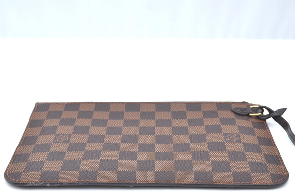 Authentic Louis Vuitton Damier Neverfull Pouch Purse Clutch Bag LV K4401
