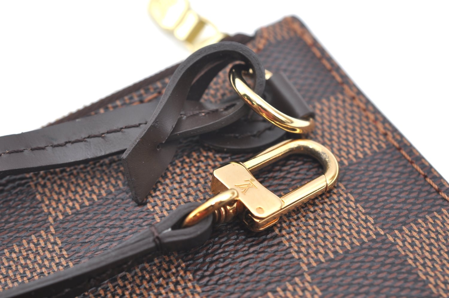 Authentic Louis Vuitton Damier Neverfull Pouch Purse Clutch Bag LV K4401