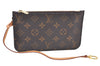 Authentic Louis Vuitton Monogram Neverfull Pouch Purse Clutch Bag Pink LV K4402
