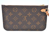 Authentic Louis Vuitton Monogram Neverfull Pouch Purse Clutch Bag Pink LV K4402