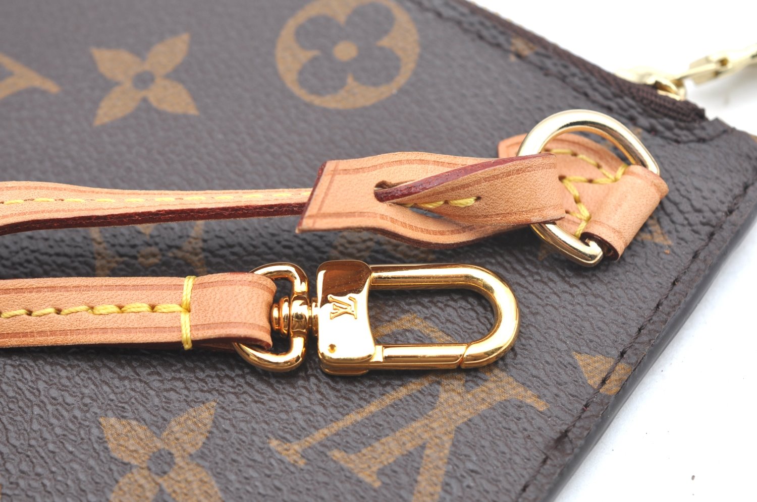 Authentic Louis Vuitton Monogram Neverfull Pouch Purse Clutch Bag Pink LV K4402