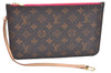 Authentic Louis Vuitton Monogram Neverfull Pouch Purse Clutch Bag Pink LV K4404