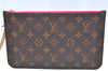 Authentic Louis Vuitton Monogram Neverfull Pouch Purse Clutch Bag Pink LV K4404