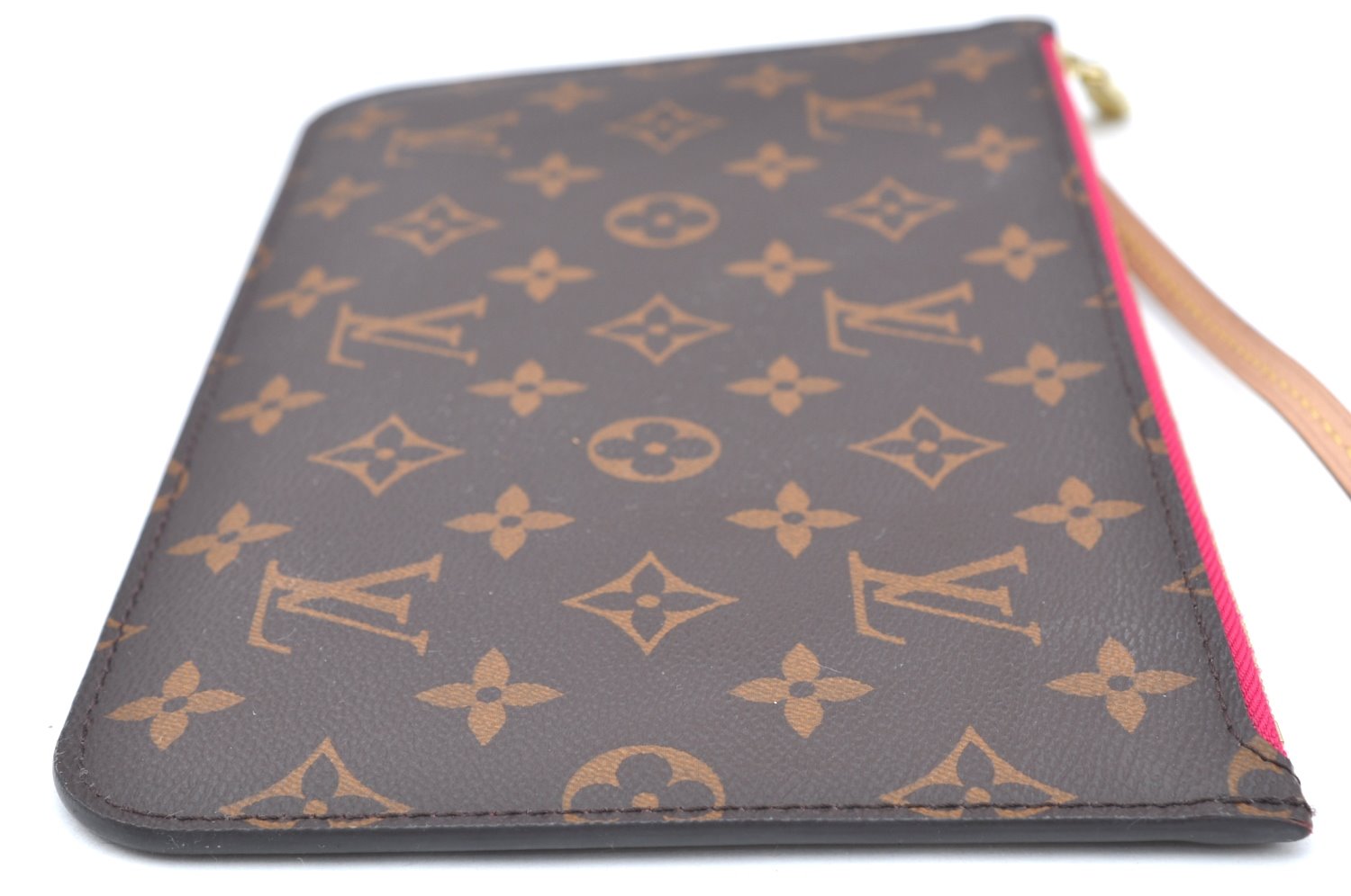 Authentic Louis Vuitton Monogram Neverfull Pouch Purse Clutch Bag Pink LV K4404