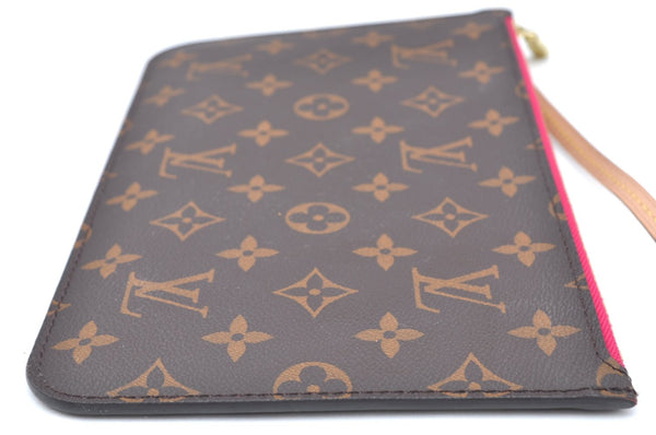 Authentic Louis Vuitton Monogram Neverfull Pouch Purse Clutch Bag Pink LV K4404