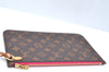 Authentic Louis Vuitton Monogram Neverfull Pouch Purse Clutch Bag Pink LV K4404