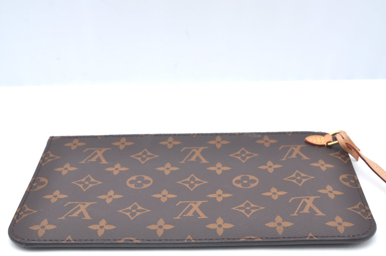 Authentic Louis Vuitton Monogram Neverfull Pouch Purse Clutch Bag Pink LV K4404