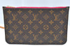 Authentic Louis Vuitton Monogram Neverfull Pouch Purse Clutch Bag Pink LV K4405