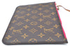 Authentic Louis Vuitton Monogram Neverfull Pouch Purse Clutch Bag Pink LV K4405