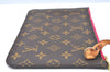 Authentic Louis Vuitton Monogram Neverfull Pouch Purse Clutch Bag Pink LV K4405