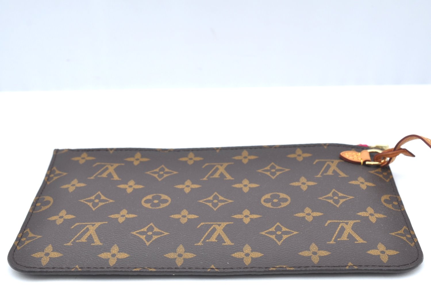 Authentic Louis Vuitton Monogram Neverfull Pouch Purse Clutch Bag Pink LV K4405