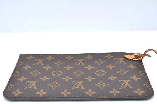 Authentic Louis Vuitton Monogram Neverfull Pouch Purse Clutch Bag Pink LV K4405