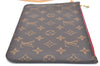 Authentic Louis Vuitton Monogram Neverfull Pouch Purse Clutch Bag Purple K4407