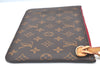 Authentic Louis Vuitton Monogram Neverfull Pouch Purse Clutch Bag Purple K4407