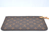 Authentic Louis Vuitton Monogram Neverfull Pouch Purse Clutch Bag Purple K4407