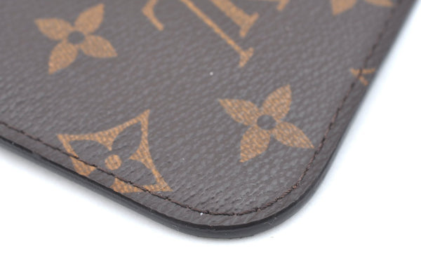 Authentic Louis Vuitton Monogram Neverfull Pouch Purse Clutch Bag Purple K4407