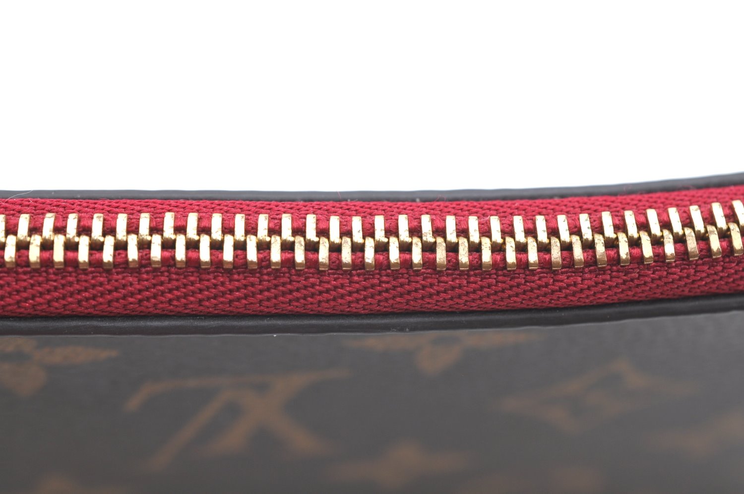 Authentic Louis Vuitton Monogram Neverfull Pouch Purse Clutch Bag Purple K4407