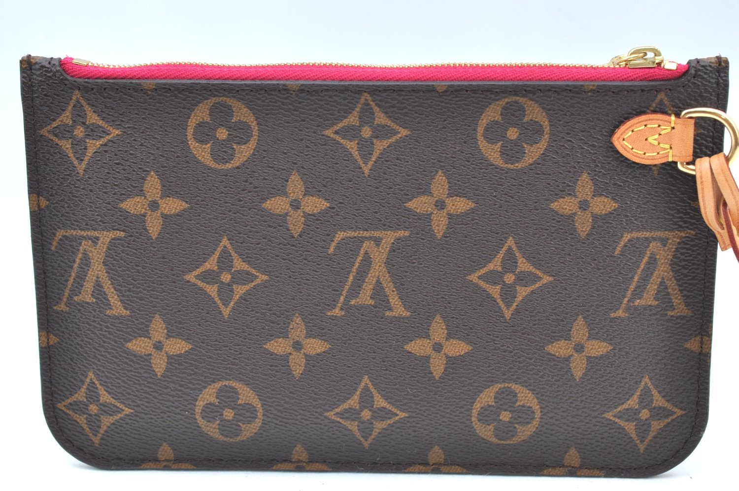 Authentic Louis Vuitton Monogram Neverfull Pouch Purse Clutch Bag Pink LV K4408