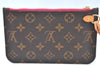 Authentic Louis Vuitton Monogram Neverfull Pouch Purse Clutch Bag Pink LV K4408