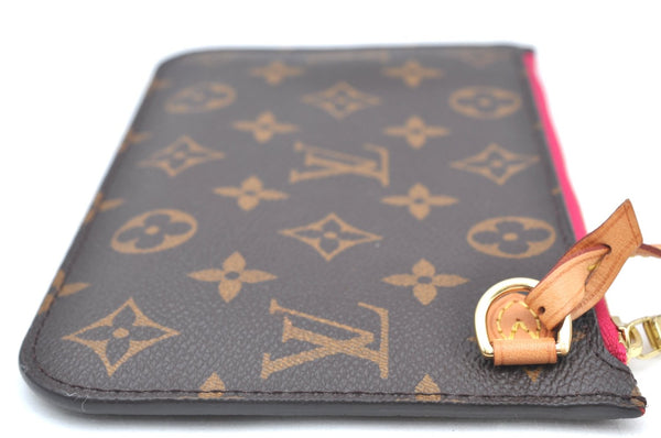 Authentic Louis Vuitton Monogram Neverfull Pouch Purse Clutch Bag Pink LV K4408