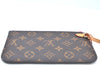 Authentic Louis Vuitton Monogram Neverfull Pouch Purse Clutch Bag Pink LV K4409