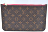 Authentic Louis Vuitton Monogram Neverfull Pouch Purse Clutch Bag Pink LV K4410