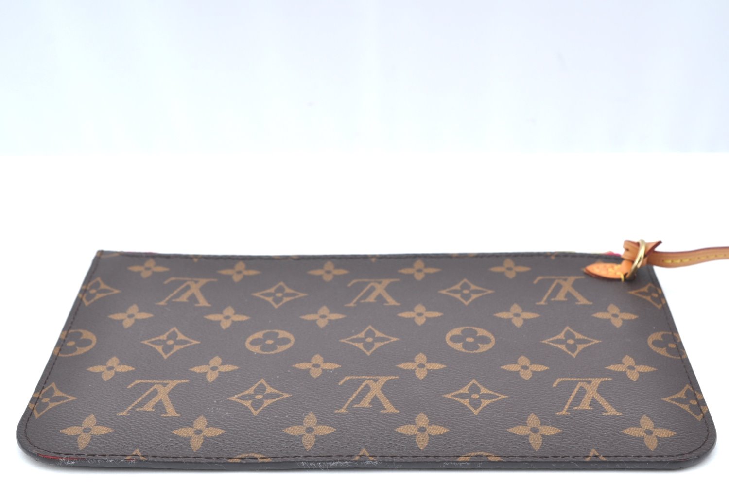 Authentic Louis Vuitton Monogram Neverfull Pouch Purse Clutch Bag Pink LV K4410