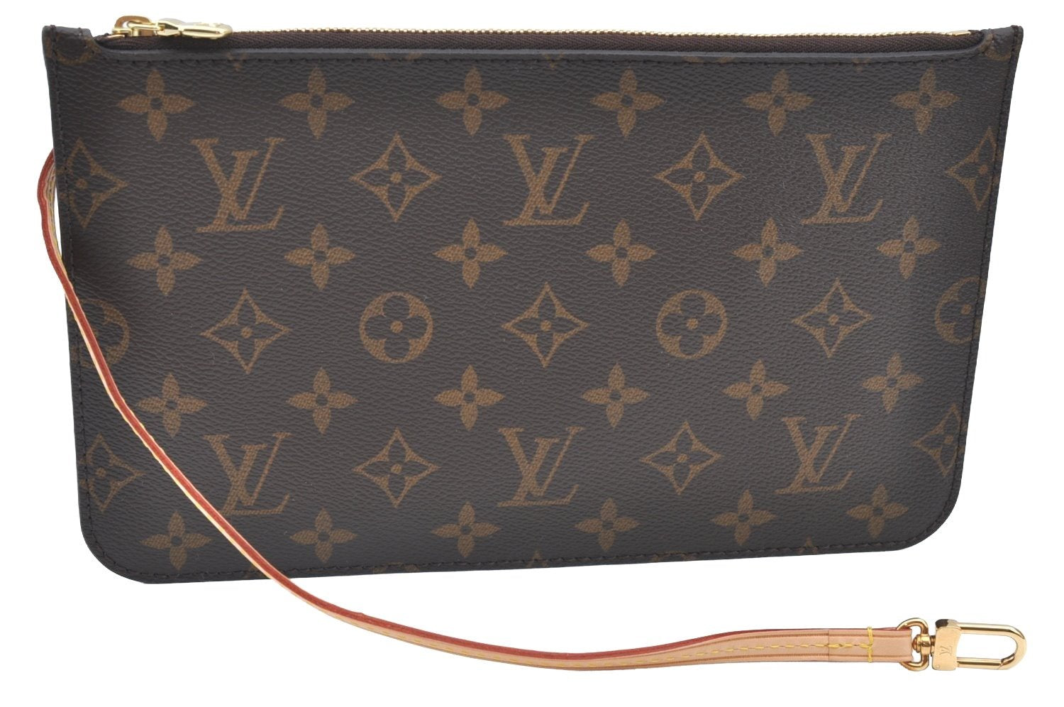Authentic Louis Vuitton Monogram Neverfull Pouch Purse Clutch Bag LV K4411